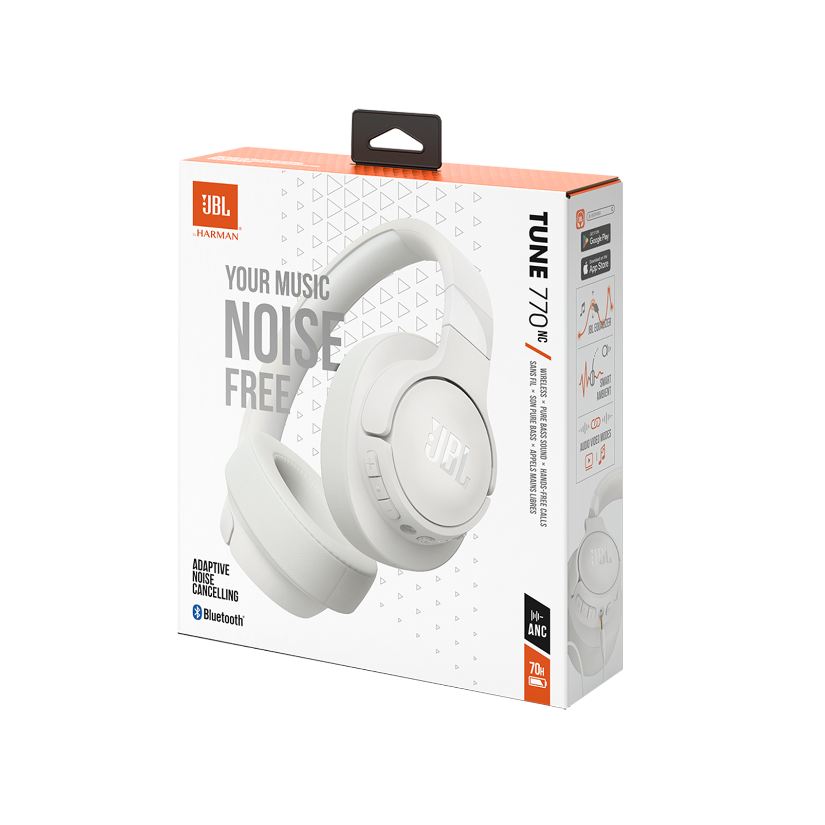 JBL 公式 ノイズキャンセリングヘッドホン LIVE770NC ホワイト Amazon